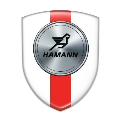 Hamann Silicone Emblem White with Red Ribbon Print 