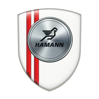 Hamann Tuning Emblem White with Red Lines Version 