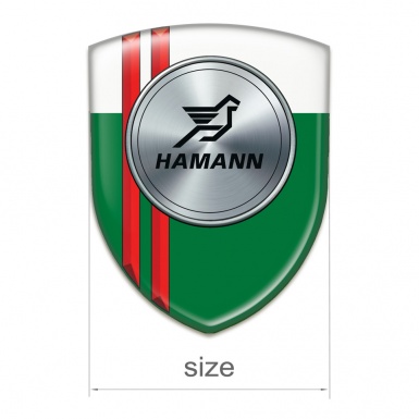 Hamann Logo Emblem Green White with Red Lines Version 