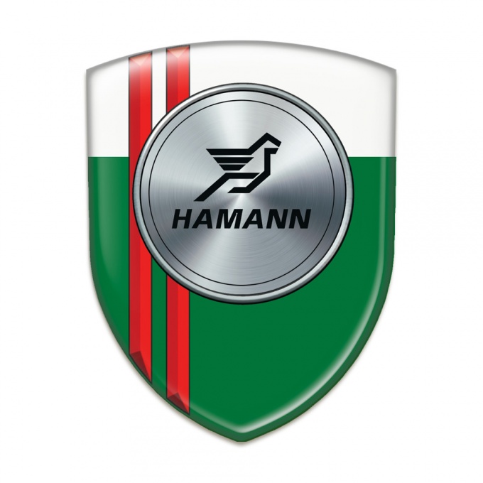 Hamann Logo Emblem Green White with Red Lines Version 
