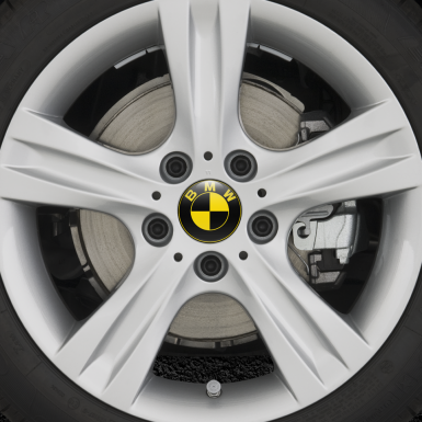 BMW Emblems Bold Black Yellow Logo
