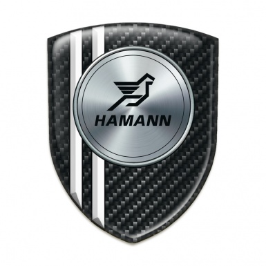 Hamann Silicone Emblem dark carbon White Stripes model 