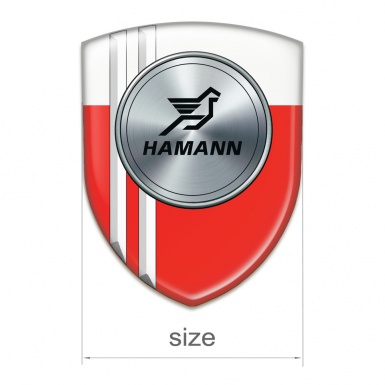 Hamann Silicone Badge red White with White Stripes Model 