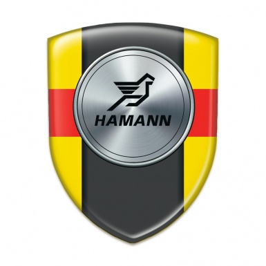 Hamann 3D Gel Emblem Yellow with Red Band Model 