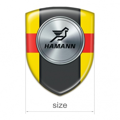 Hamann 3D Gel Emblem Yellow with Red Band Model 