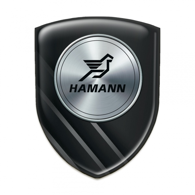 Hamann Logo Emblem Black with Diagonal Grey Model 