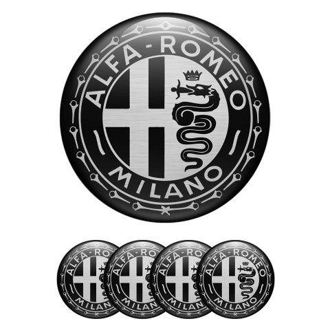Alfa Romeo Wheel Emblems Milano Grey Edition
