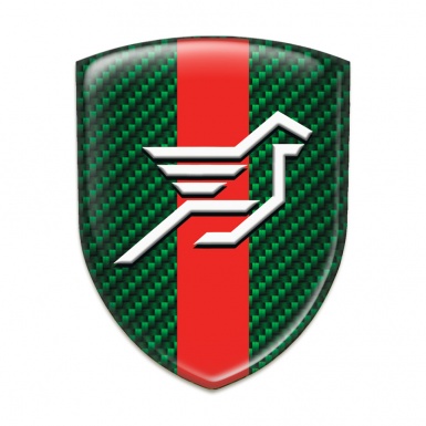 Hamann Tuning Emblem Green Carbon with Red Band and Big Logo 