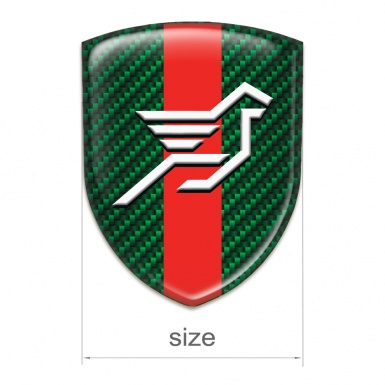 Hamann Tuning Emblem Green Carbon with Red Band and Big Logo 