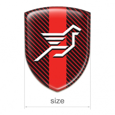 Hamann Self Adhesive Emblem Logo Red Carbon with Red Band and Big Logo 