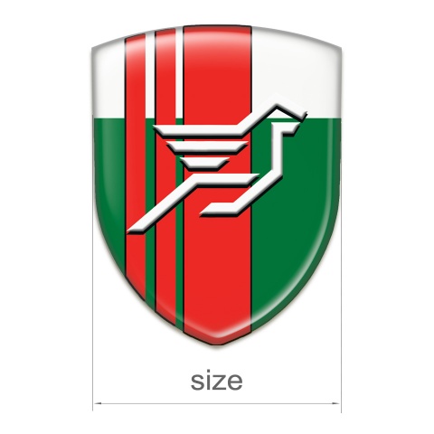 Hamann Self Adhesive Car logo Emblem Green White with Red tapes base Big Logo 