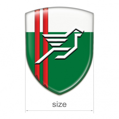 Hamann Resin Sticker Green White with Red Stripes background Style 