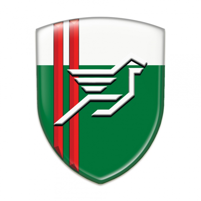 Hamann Resin Sticker Green White with Red Stripes background Style 