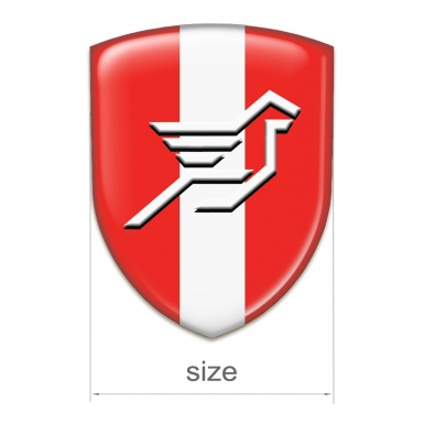 Hamann Self Adhesive Emblem Logo red with White Ribbon Design 