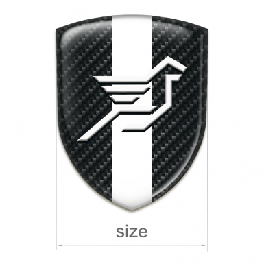 Hamann Silicone Car Decal Badge Black Fibers with White Ribbon Design 