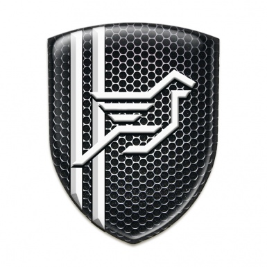 Hamann Auto Emblem Perforated Steel with White Lines Design 