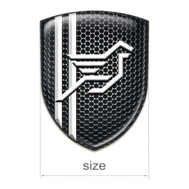 Hamann Auto Emblem Perforated Steel with White Lines Design 