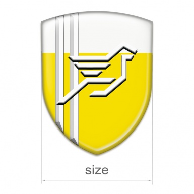 Hamann Silicone Badge Yellow White with White Lines Style 