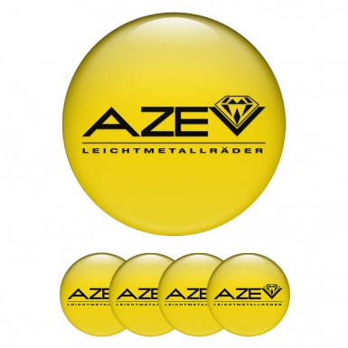Azev Domed Stickers for Center Caps Yellow