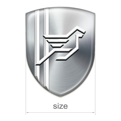 Hamann Silicone Emblem Silver Print White Lines 