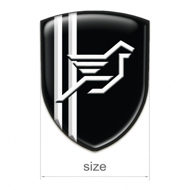 Hamann Resin Sticker Black Print White Lines Style 