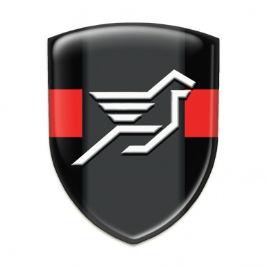 Hamann Self Adhesive Emblem Logo Black with Red Tape print 