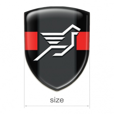 Hamann Self Adhesive Emblem Logo Black with Red Tape print 
