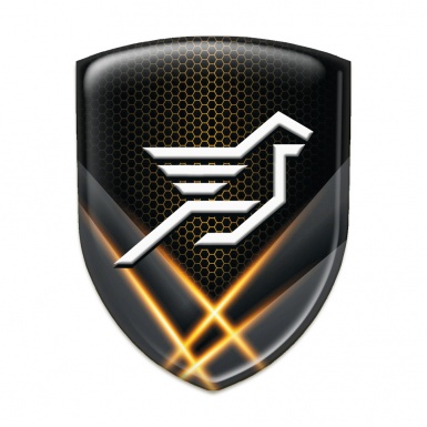 Hamann Emblem Badge Logo Crossed Orange Lights 