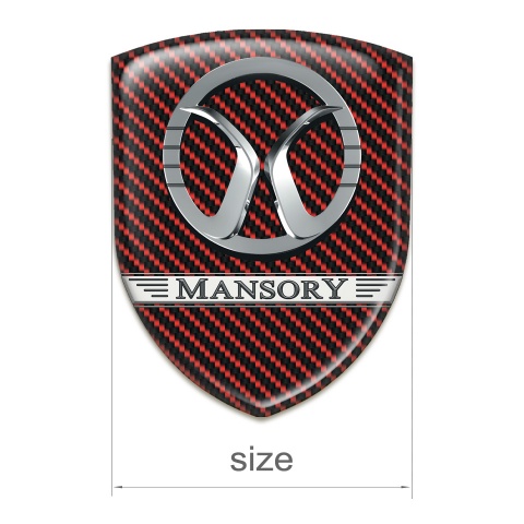 Mansory Domed Emblem Red carbon Design 