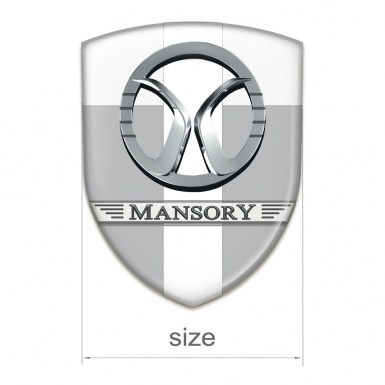 Mansory Silicone Shield Grey White with White Band Decoration 
