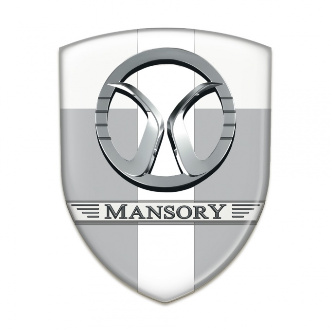 Mansory Silicone Shield Grey White with White Band Decoration 