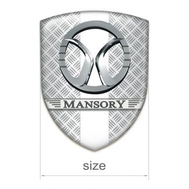 Mansory Logo Emblem Grid effect with White Band Decoration 
