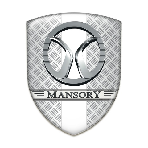 Mansory Logo Emblem Grid effect with White Band Decoration 