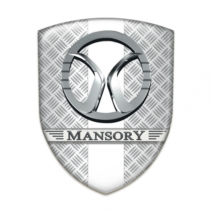 Mansory Logo Emblem Grid effect with White Band Decoration 