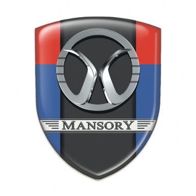 Mansory Car Interior Badge Blue Red Print 