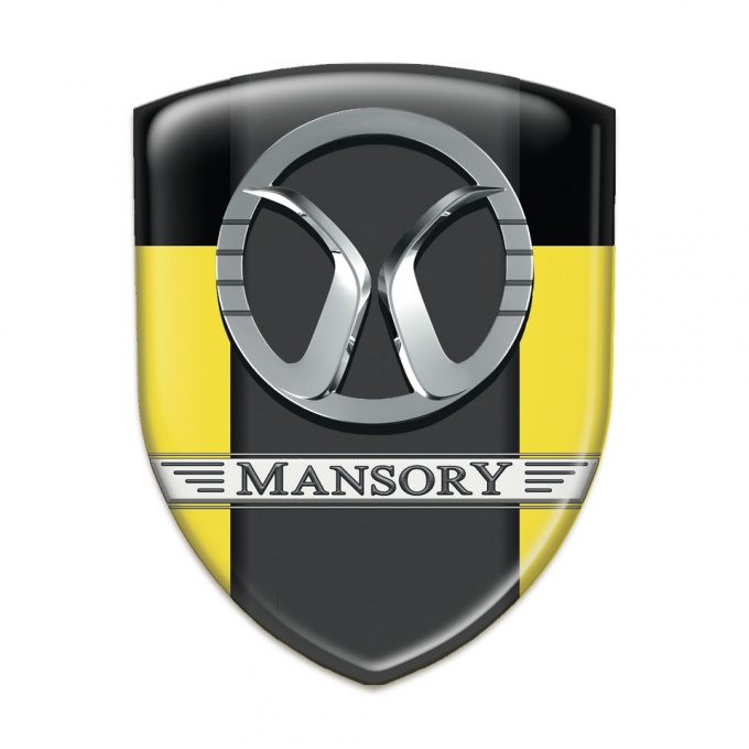 Mansory Domed Emblem Yellow Black Print 