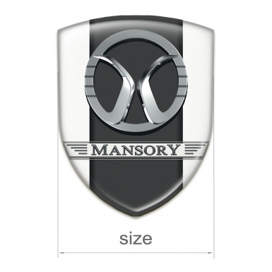 Mansory Car Interior Badge White with dark logo Panel edition 