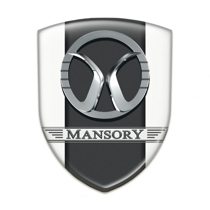 Mansory Car Interior Badge White with dark logo Panel edition 