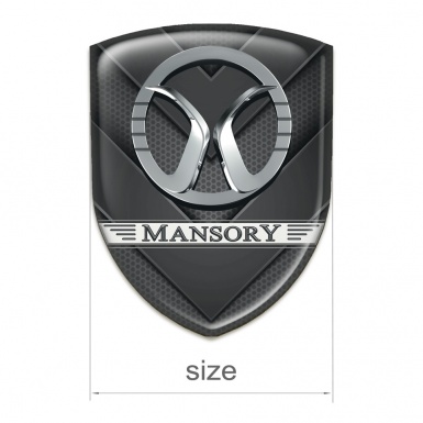 Mansory Silicone Badge Dark V Shape Details 