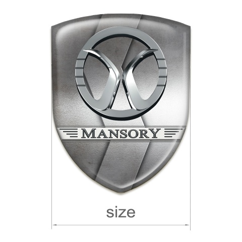 Mansory Silicone Badge S Shape Metal Style 