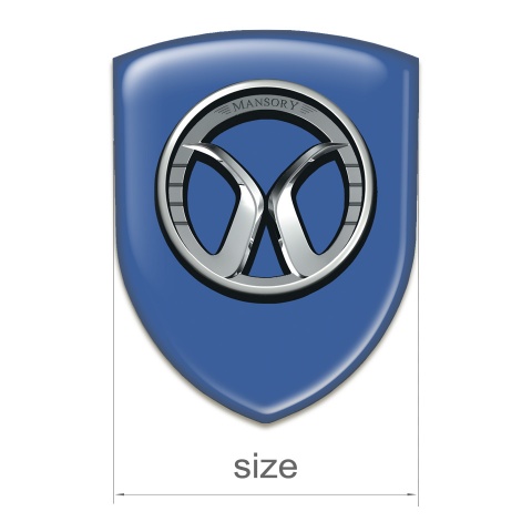 Mansory Auto Emblem blue with 3D Logo 