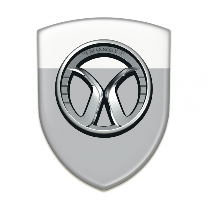 Mansory Logo Emblem grey White Edition 