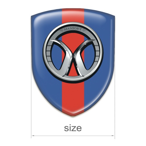 Mansory Resin Sticker Blue with Red Band Edition 