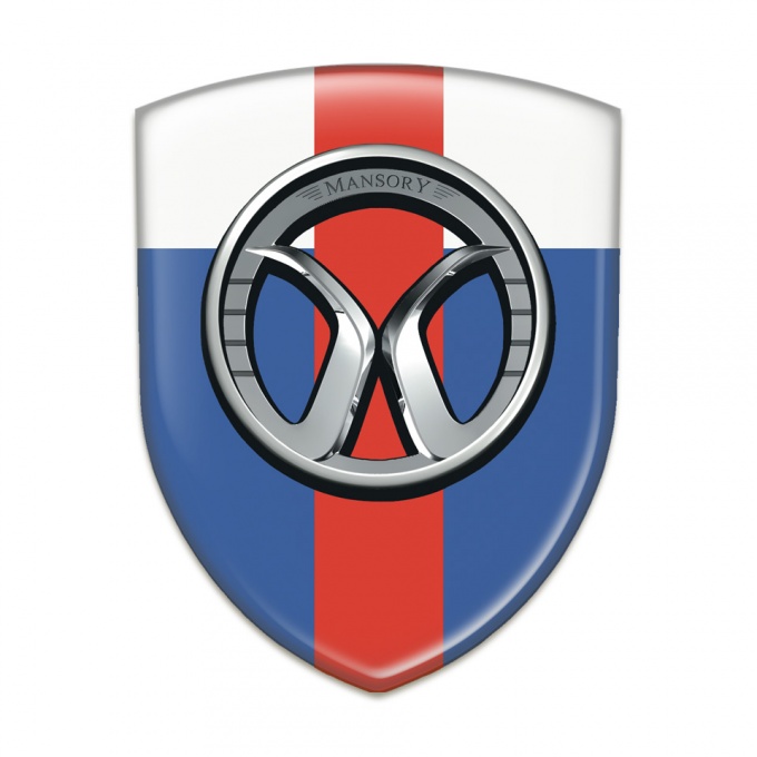 Mansory Tuning Badge Blue White with Red Band Edition 