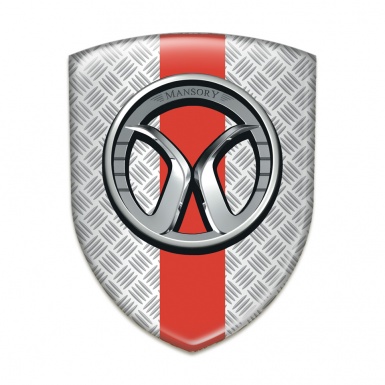 Mansory Silicone Badge Mesh Effect with Red Band 