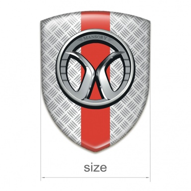 Mansory Silicone Badge Mesh Effect with Red Band 