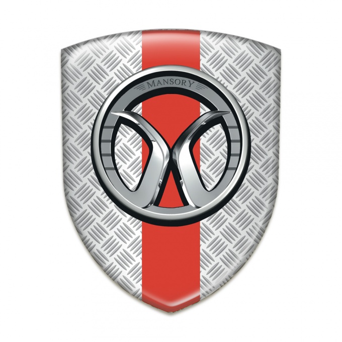 Mansory Silicone Badge Mesh Effect with Red Band 