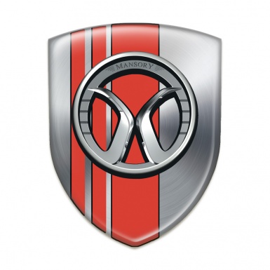 Mansory Emblem Exterior Silver with Red Tapes 