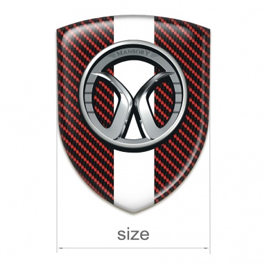 Mansory Resin Sticker Red Carbon White Tape 
