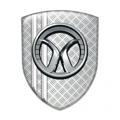 Mansory Car Interior Badge Mesh Effect with White Lines Style 